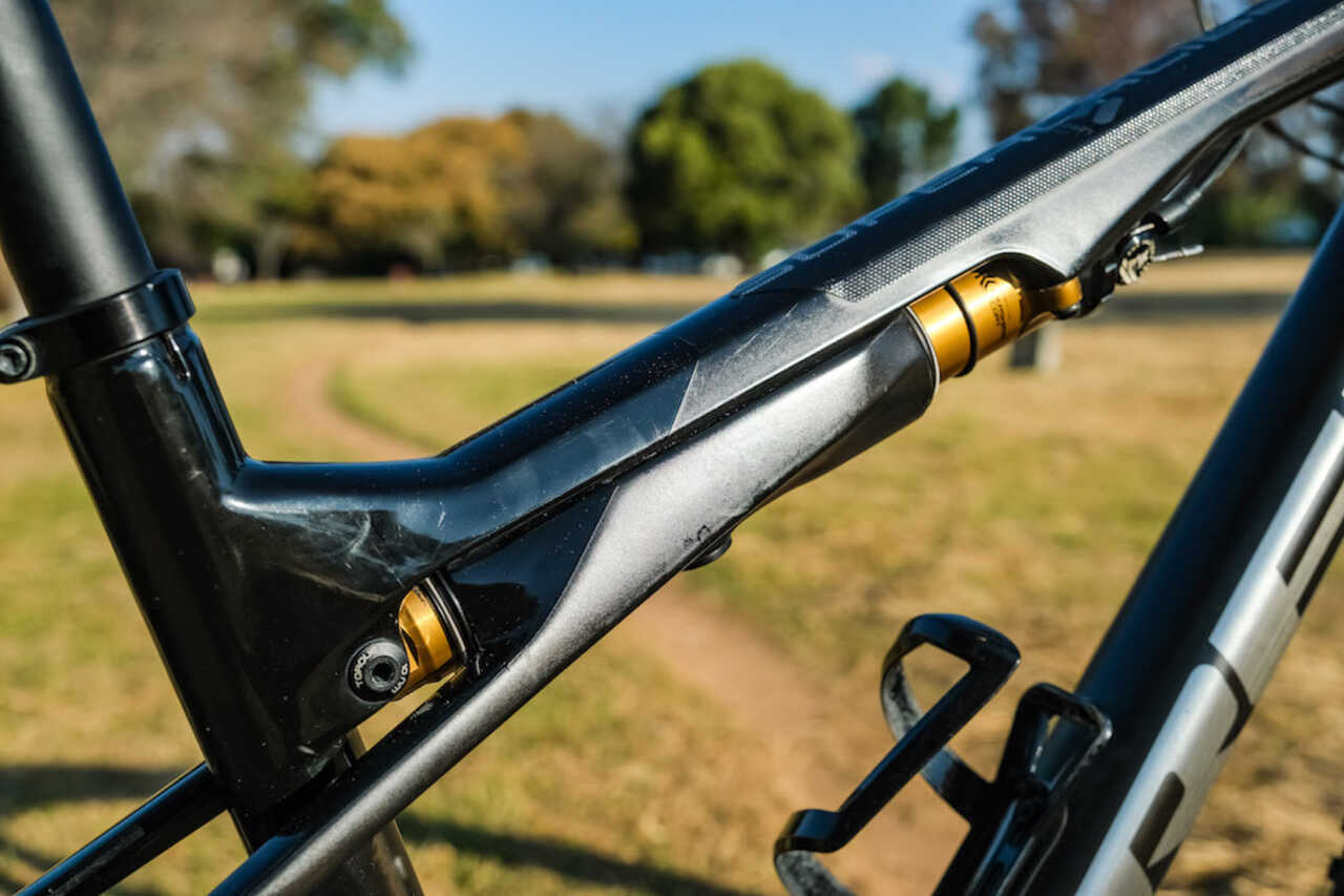 review of mountain bike racer ambrosi massimiliano trek's supercaliber bicycle on location in johannesburg south africa for bike network