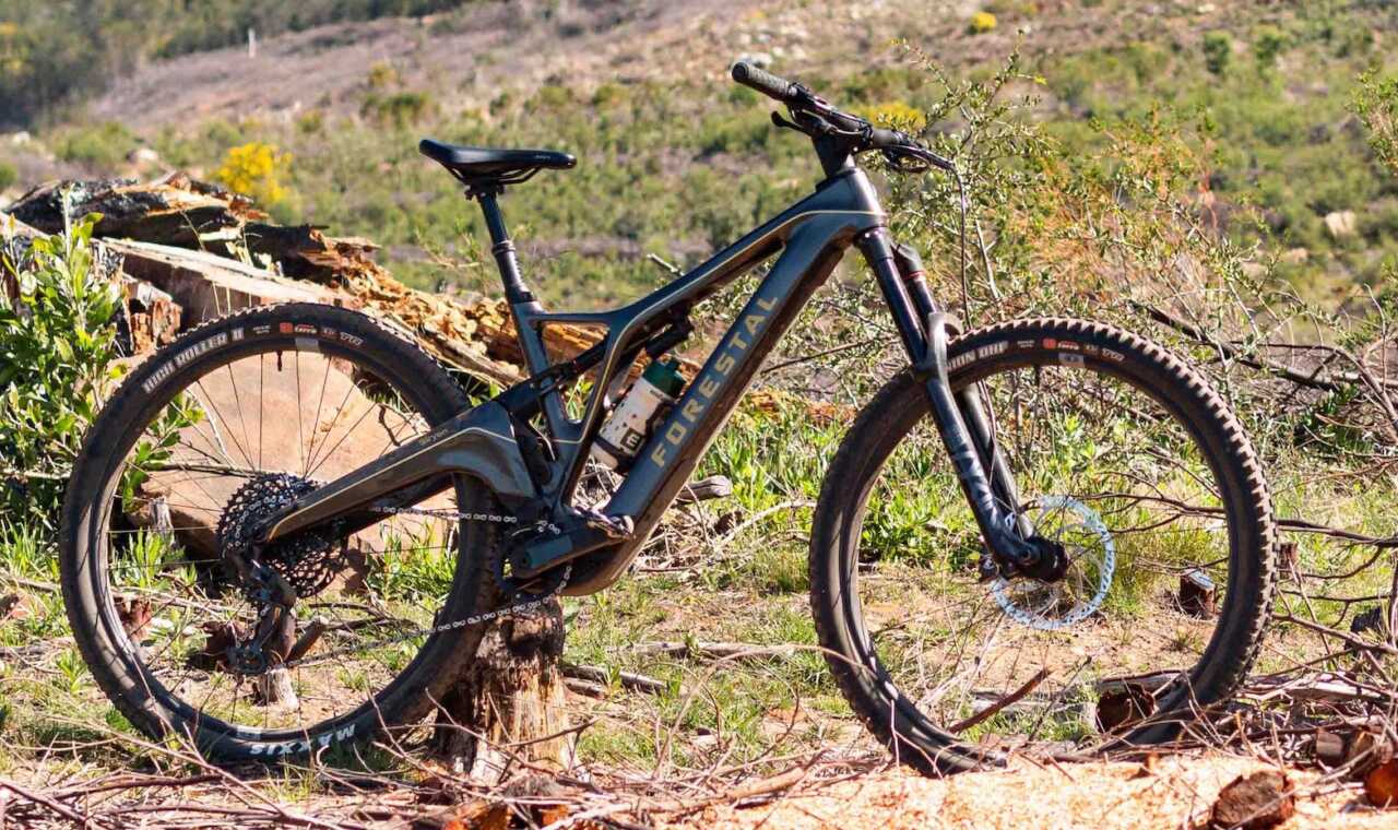 forestal siryon pedal-assist enduro mountain bike as reviewed by myles kelsey of bike network shot in tokai mtb in cape town south africa