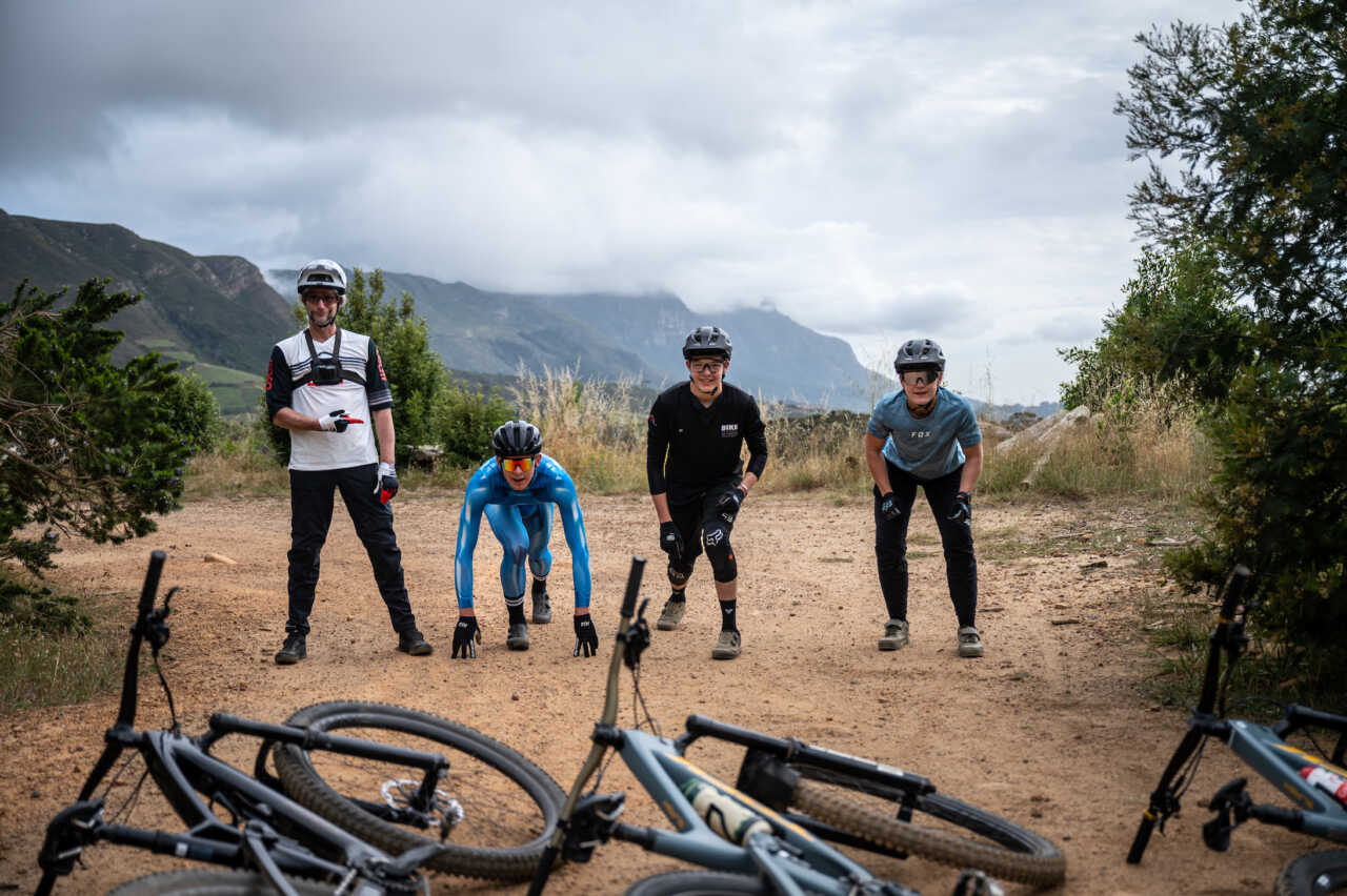 4 X Mates race in Tokai South Africa with Myles Kelsey, Frankie du Toit, Seth Barnard and Cam Roach riding Trek mountain bikes