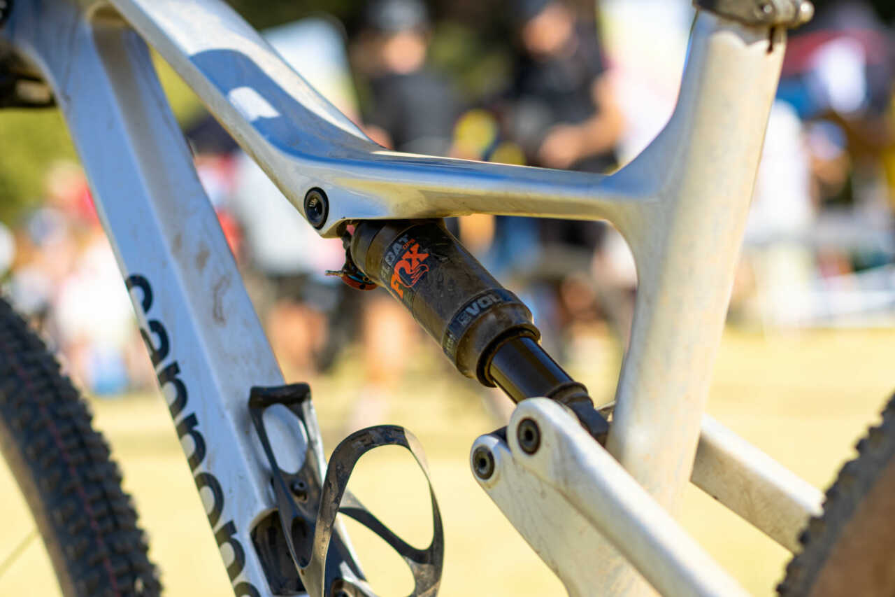 alan hatherly's cannondale mountain bike as used at the 2023 south african mountain bike cup in stellenbosch and featured on bike network by myles kelsey