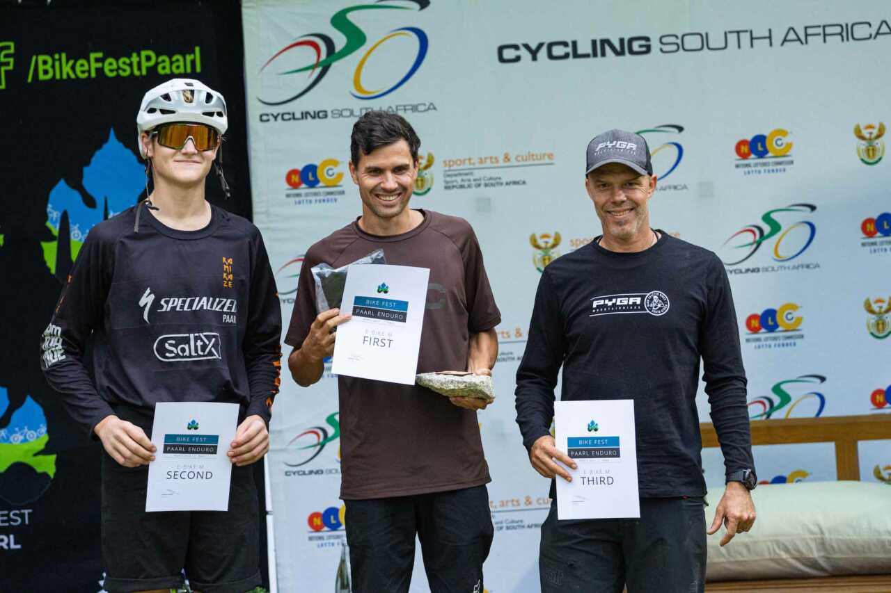 coverage of the western cape enduro mountain bike race from rhebokskloof wine estate in paarl, western cape, south africa on the 4th of march 2023